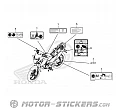 Honda CB 125F 2024 - Etichette di avvertenza