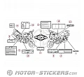 Honda CB 1300S 2007 - Naklejki ostrzegawcze