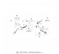 Honda CB 500 Hornet 2025 - Etiquetas de precaución