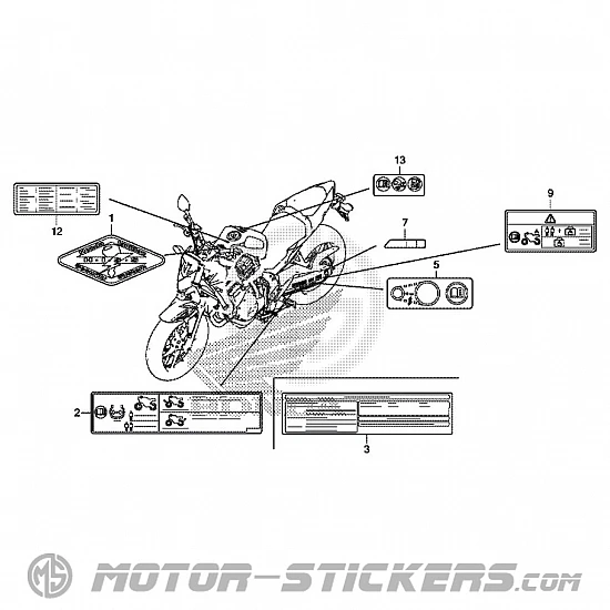 Honda CB 500F 2016 - Warnhinweise