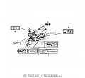 Honda CB 500F 2017 - Etiquetas de precaución