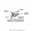 Honda CB 500F 2018 - Etiquetas de precaución
