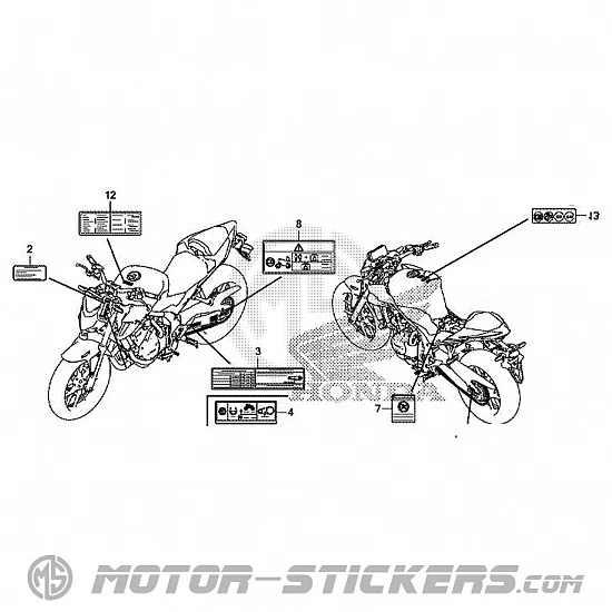 Honda CB 500F 2019 - Warnhinweise