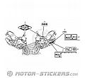 Honda CB 500X 2013 - Etiquetas de precaución