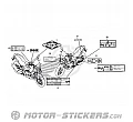 Honda CB 500X 2016 - Étiquettes d'avertissement