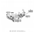 Honda CB 500X 2017 - Waarschuwingslabels