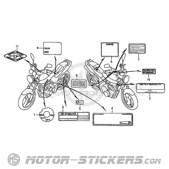 Honda CB 600F Hornet 2002 - Warnhinweise
