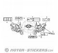 Honda CB 600F Hornet 2010 - Étiquettes d'avertissement