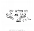 Honda CB 600F Hornet 2011 - Etichette di avvertenza