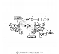 Honda CB 600F Hornet 2013 - Étiquettes d'avertissement