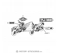 Honda CB 650F 2017 - Etiquetas de precaución