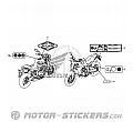 Honda CB 650F 2017 - Etiquetas de precaución