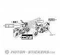 Honda CB 650F 2018 - Etichette di avvertenza