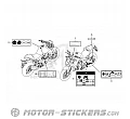 Honda CB 750 Hornet 2023 - Naklejki ostrzegawcze