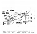 Honda CBF 125 2009 - Naklejki ostrzegawcze