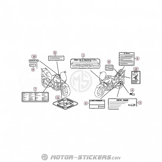 Honda CBF 600N 2006 - Caution Labels