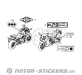 Honda CBR650F 2015 - Étiquettes d'avertissement