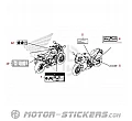 Honda CBR650F 2018 - Etiquetas de precaución