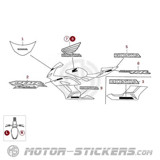 Honda CBR 1000RR sin gráficos 2005