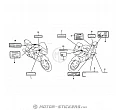 Honda CBR 125R 2004 - Etiquetas de precaución