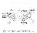 Honda CBR 125R 2006 - Waarschuwingslabels