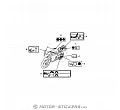 Honda CBR 125R 2011 - Etiquetas de precaución