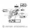 Honda CBR 125R 2011 - Etiquetas de precaución