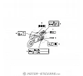 Honda CBR 125R 2013 - Etichette di avvertenza