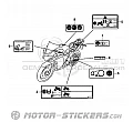 Honda CBR 125R 2013 - Etichette di avvertenza