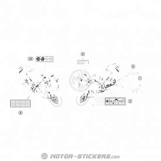 Honda CBR 500R 2020 - Etiquetas de precaución