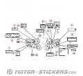 Honda CBR 600F 1997 - Waarschuwingslabels