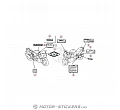 Honda CBR 600F 2007 - Étiquettes d'avertissement