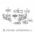 Honda CBR 600F 2012 - Etiquetas de precaución