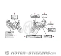 Honda CG125 2004 - Etiquetas de precaución