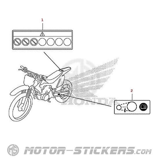 Honda CRF125F 2017 - Warnhinweise