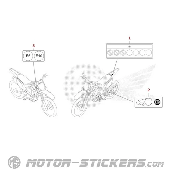 Honda CRF125F 2019 - Warnhinweise