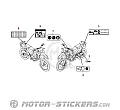 Honda CRF250M 2014 - Naklejki ostrzegawcze