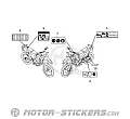 Honda CRF250M 2015 - Naklejki ostrzegawcze