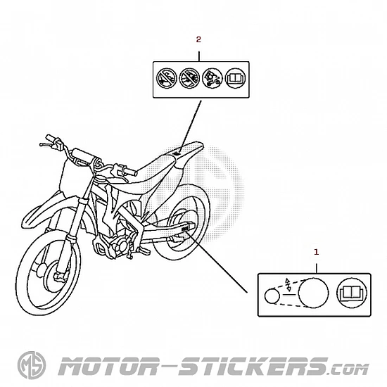 Honda CRF250R 2010 - Caution Labels