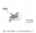 Honda CRF250R 2014 - Naklejki ostrzegawcze