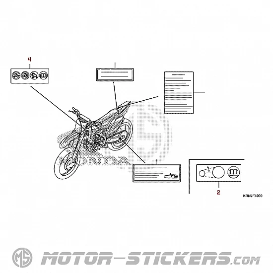 Honda CRF250R 2015 - Warnhinweise