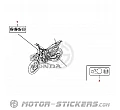 Honda CRF250R 2016 - Étiquettes d'avertissement