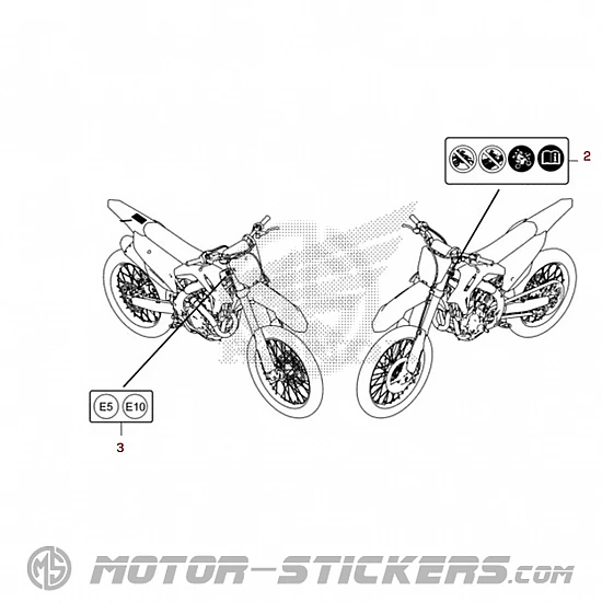 Honda CRF250R 2022 - Caution Labels