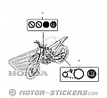 Honda CRF450R 2013 - Etiquetas de precaución