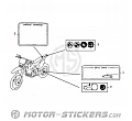 Honda CRF450X 2007 - Naklejki ostrzegawcze