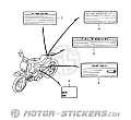 Honda CRF50F 2004 - Naklejki ostrzegawcze