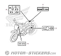 Honda CRF50F 2023 - Naklejki ostrzegawcze