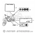 Honda CRF 250X 2011 - Etiquetas de precaución