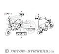 Honda MONKEY 2022 - Naklejki ostrzegawcze