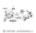 Honda MONKEY 2025 - Naklejki ostrzegawcze